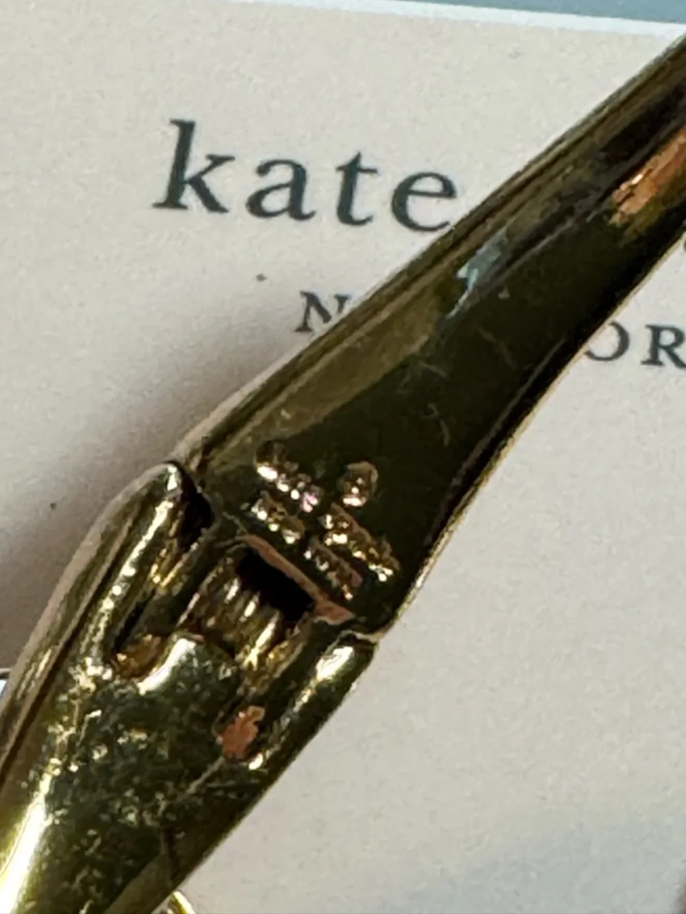 kate spade Gold-Tone Triple Crystal Stud Earrings & matching stone Bracelet - Picture 6 of 10